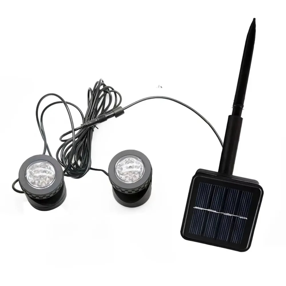 Solar Submersible Pond Spotlights | 18 LED IP68 Auto On/Off