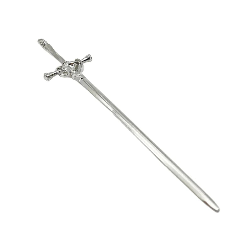 Alloy Sword Hairpin New Chinese Style Hanfu Hair Accessory Long Sword Hair Stick Peaceful Pleasures Health and Wellness Style 1