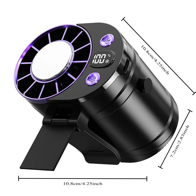 Portable Clip-On Rechargeable Fan with Digital Display Portable Clip-On Fan Peaceful Pleasures Health and Wellness