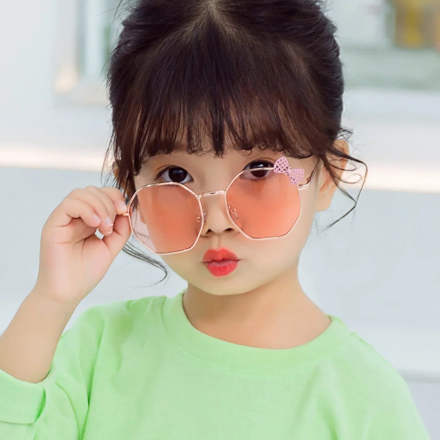 Kids UV400 Butterfly Sunglasses – Bow Metal Frame Boys & Girls