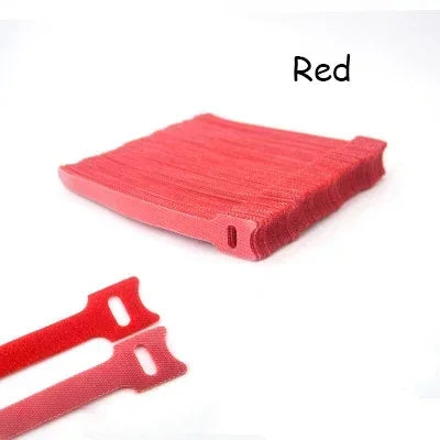 Self-Adhesive Hook & Loop Cable Straps 50pcs – Reusable Nylon