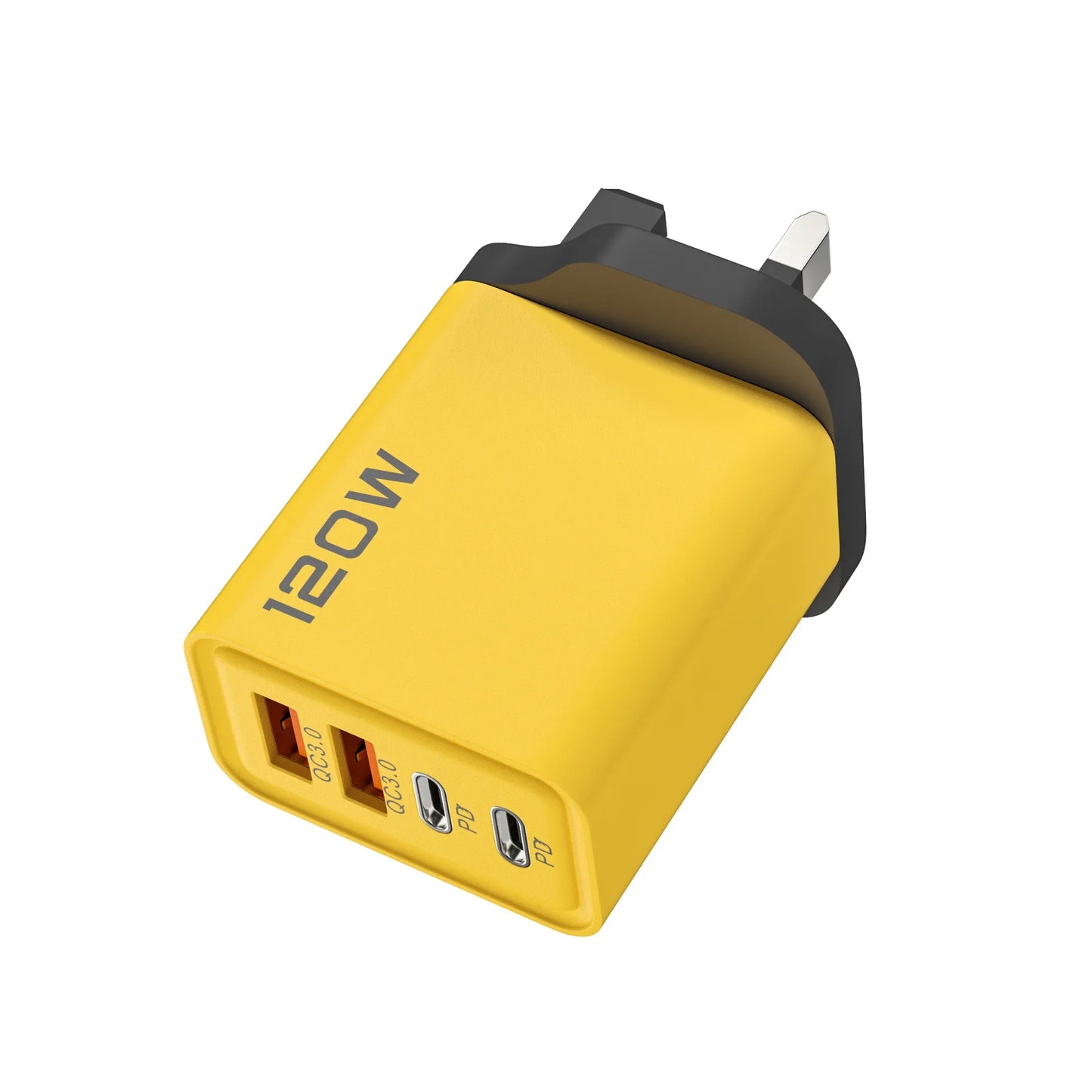 120W 4-Port USB-C Fast Wall Charger PD & Quick Charge 3.0