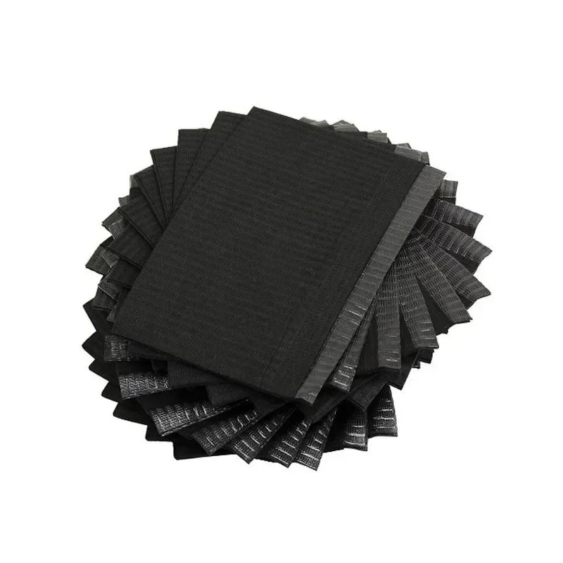 Disposable Waterproof Bibs & Table Covers 125 Pcs | Black