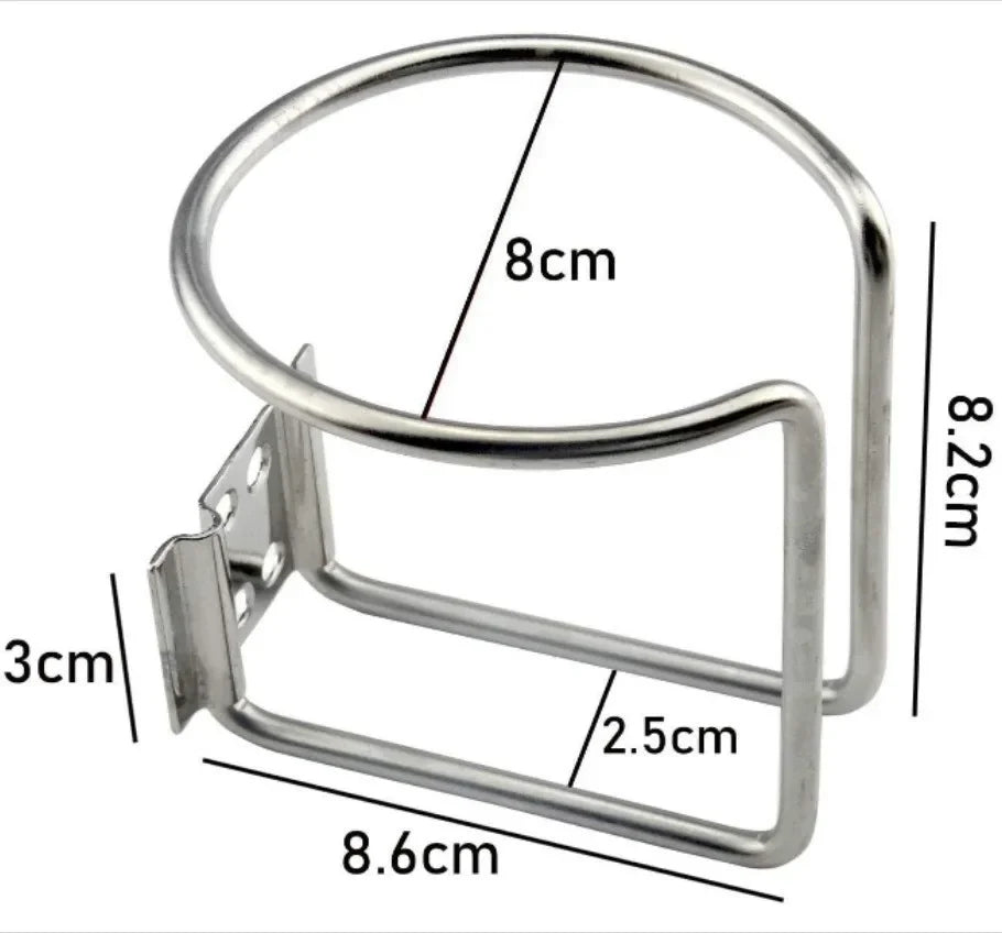 Metal Ring Cup Holder – Wall Mount for Bike, Yacht & Saddle