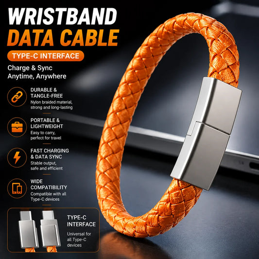 USB-C Bracelet Charging Cable | 240W Fast Charge Wristband USB-C Bracelet Cable Oasis Select