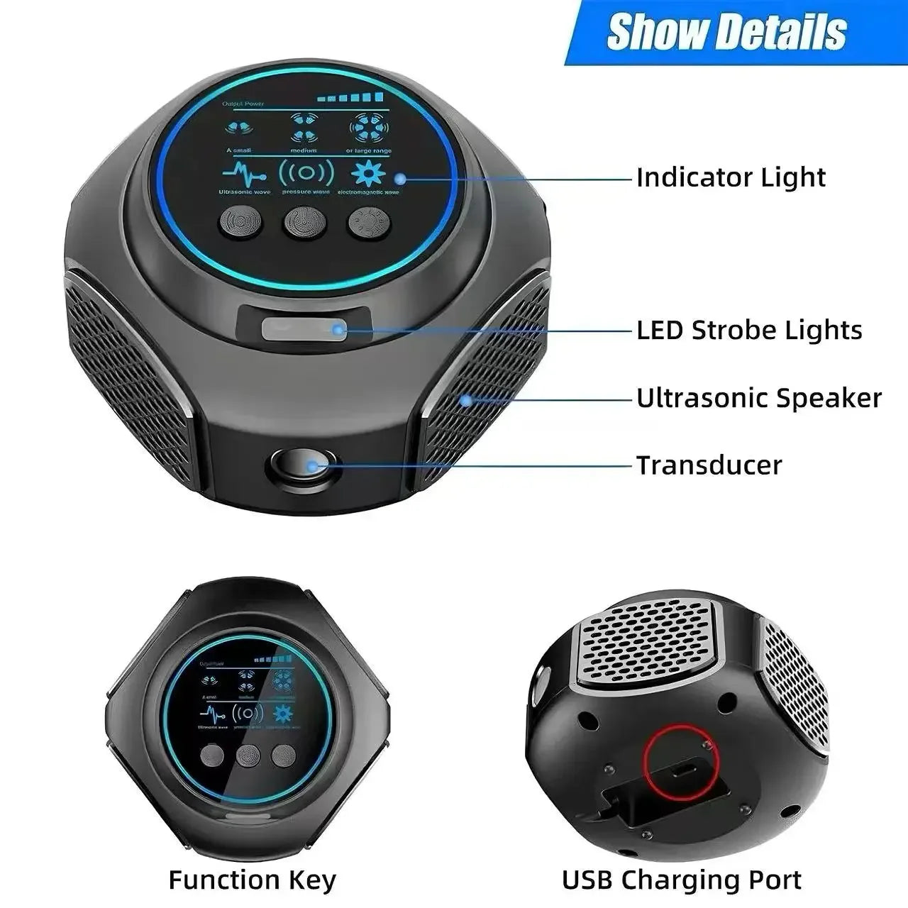Indoor Ultrasonic Pest Repeller Electronic Mouse Repellent 3-in-1 Mode Upgraded Pest Control Device for Rodents Bugs & Insects Peaceful Pleasures Health and Wellness