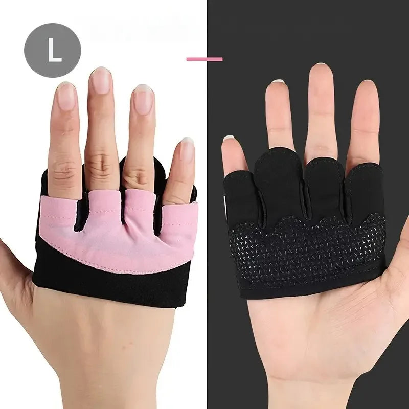 1 Pair Sweat Absorption Non-slip Fingerless Gloves for Men - Ideal for Outdoor Sports, Shooting, Hunting, Airsoft, and Cycling Peaceful Pleasures Health and Wellness Pink M