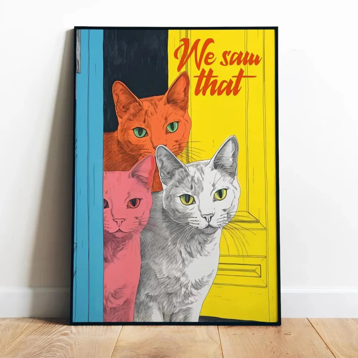 Are You Pooping Funny Cat Canvas Print Poster Whimsical Animal Abstract Art Prints Wash Room Bathroom Wall Art Home Decor Poster Peaceful Pleasures Health and Wellness