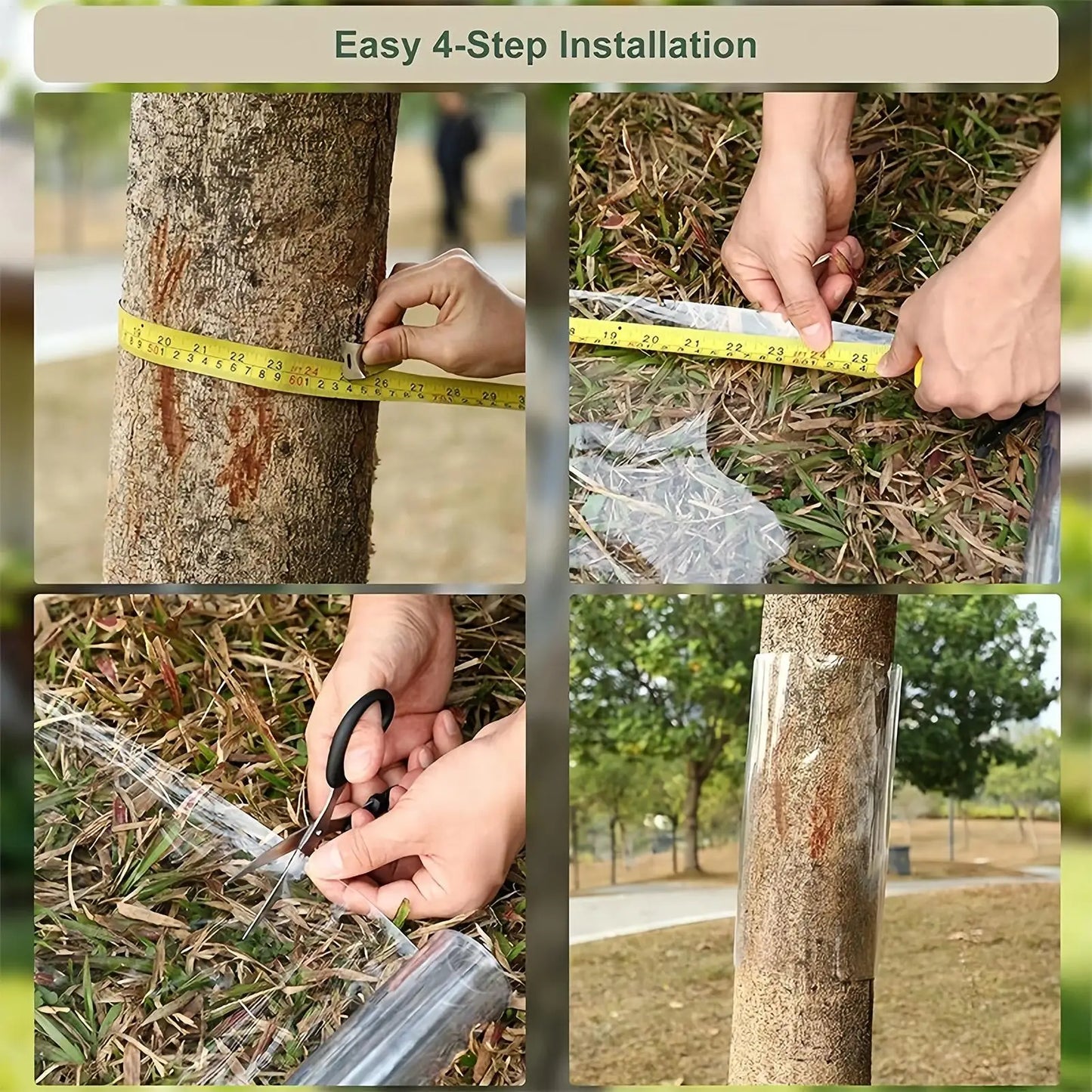 Tree Wrap Anti-Reptiles Climbing Iguana Cat Prevention PET Transparent Tree Trunk Bark Protector Guard For Garden Yard Pathway Peaceful Pleasures Health and Wellness