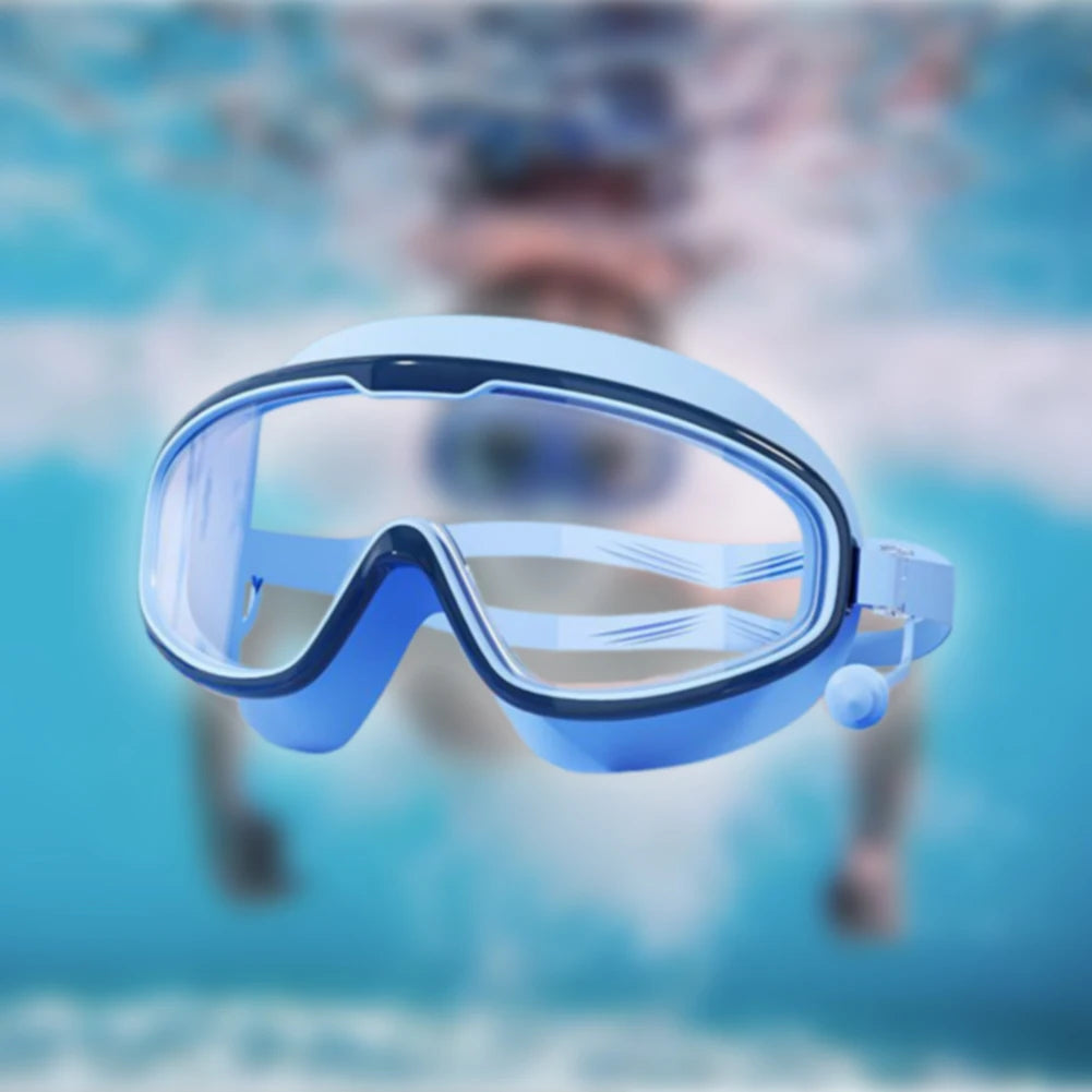 Kids Swim Goggles Anti Fog Swimming Goggles Large Frame HD Swim Glasses UV Protection Swimming Goggles for Diving Snorkeling Peaceful Pleasures Health and Wellness