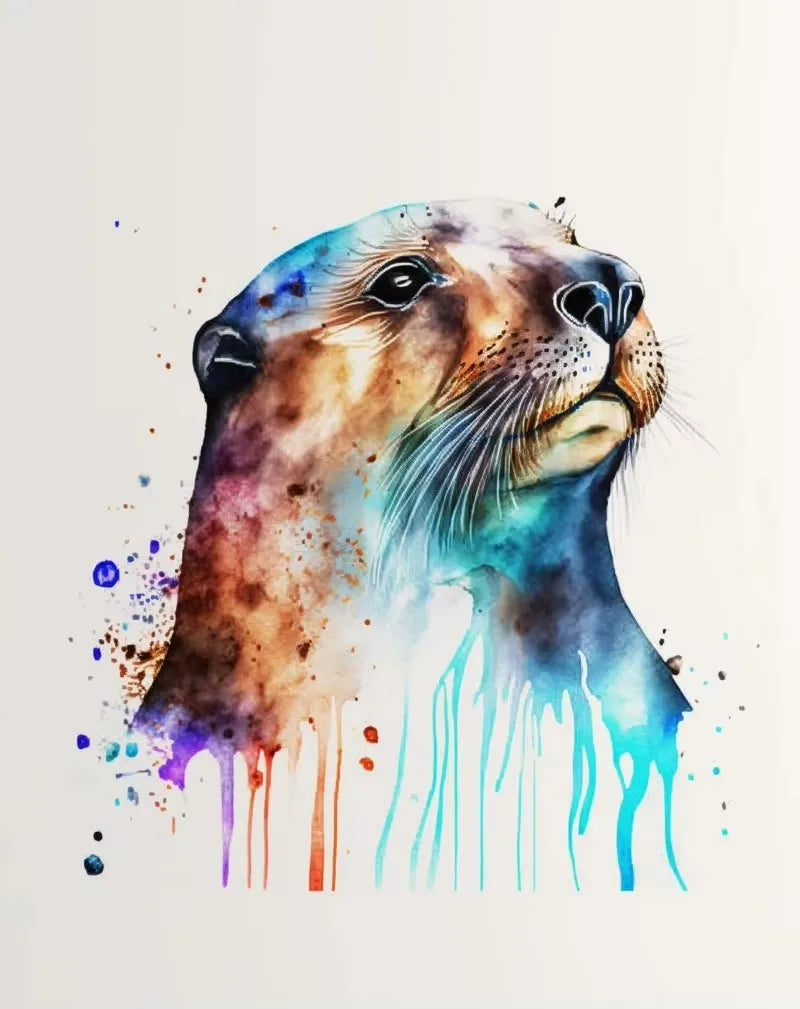Ocean Sea Animal Watercolor Canvas Print | Kids Room Wall Art