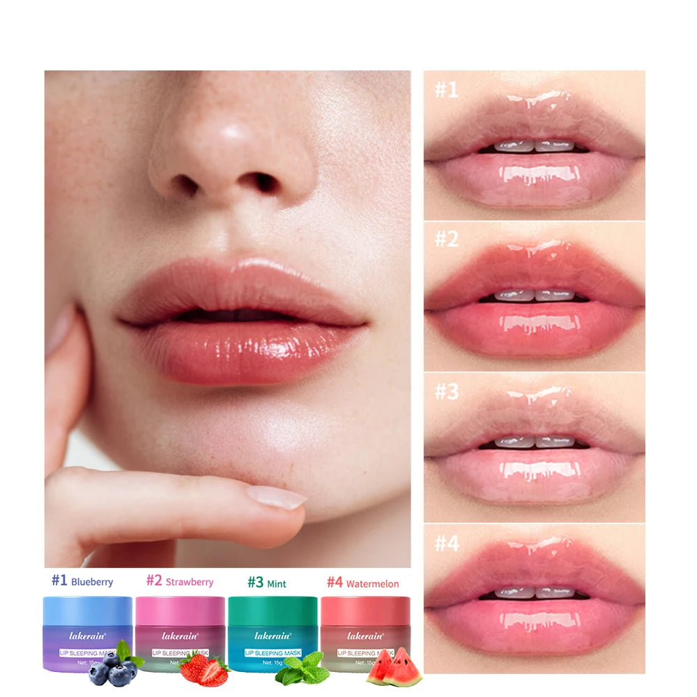 Blueberry Lip Sleeping Mask Overnight Dual Color Hydration For Dry Cracked Skin Reduces Fine Lines Moisturizing Nourish Lip Care Peaceful Pleasures Health and Wellness
