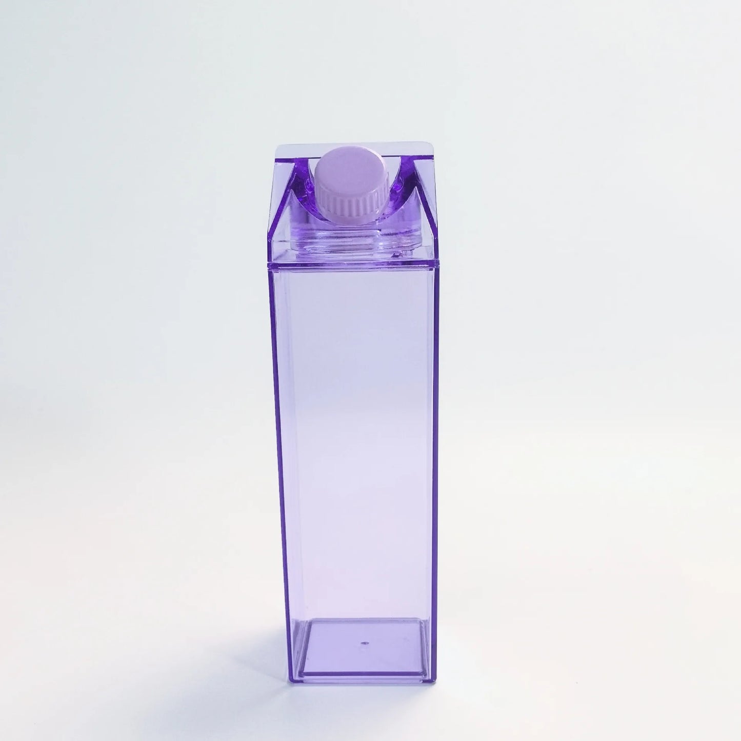 500ML 17OZ Plastic Clear Convenience Bottle New Reusable Juice Transparent Sport Leakproof Cup Box Milk Drinking Water Home Peaceful Pleasures Health and Wellness Purple 500ML