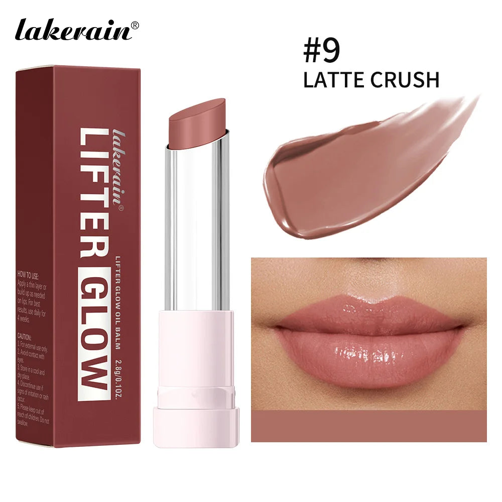 Lakerain Glow Lip Oil Balm Long Lasting Moisturizing Nourishing Daily Care Lip Balm Smooth-melt Softness Texture Natural Makeup Peaceful Pleasures Health and Wellness LATTE CRUSH