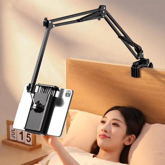 Tablet Holder for Bed with 90cm Metal Arm 360° Rotating Bed Tablet Mount Stand For iPad Stand 4.5~11 Inch Phone Tablet Bracket Peaceful Pleasures Health and Wellness