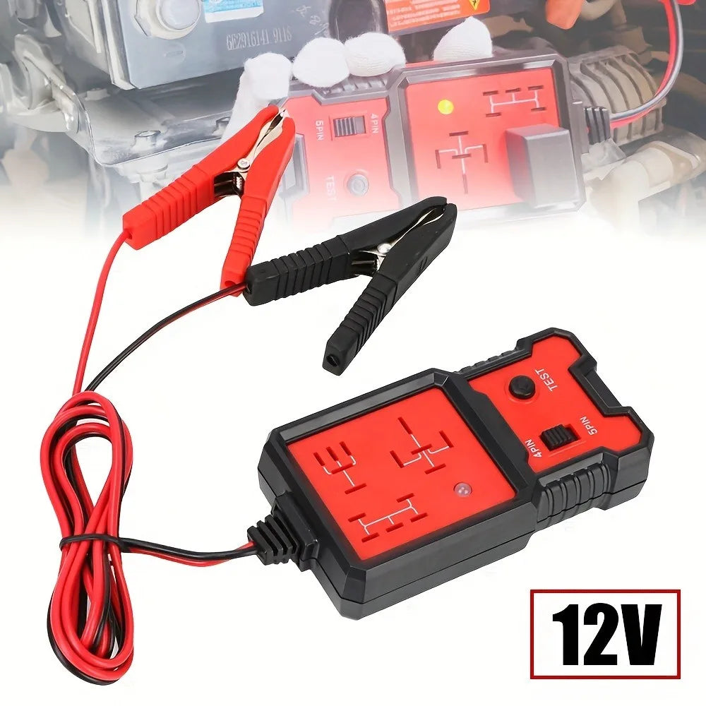 Portable 12V Automotive Relay Tester - Easily Diagnose and Test Relays with Battery Clips, Fast and Accurate Results, for Car, T Peaceful Pleasures Health and Wellness