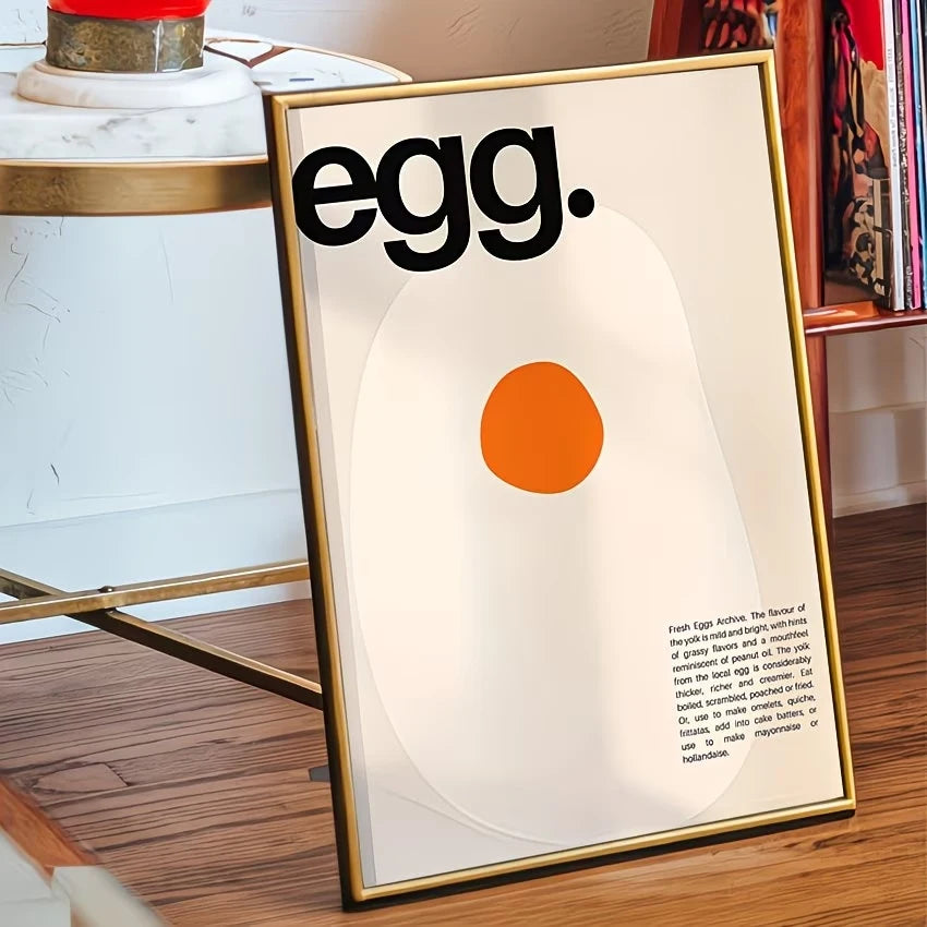 Modern Egg Canvas Wall Art Print | Kitchen & Home Decor