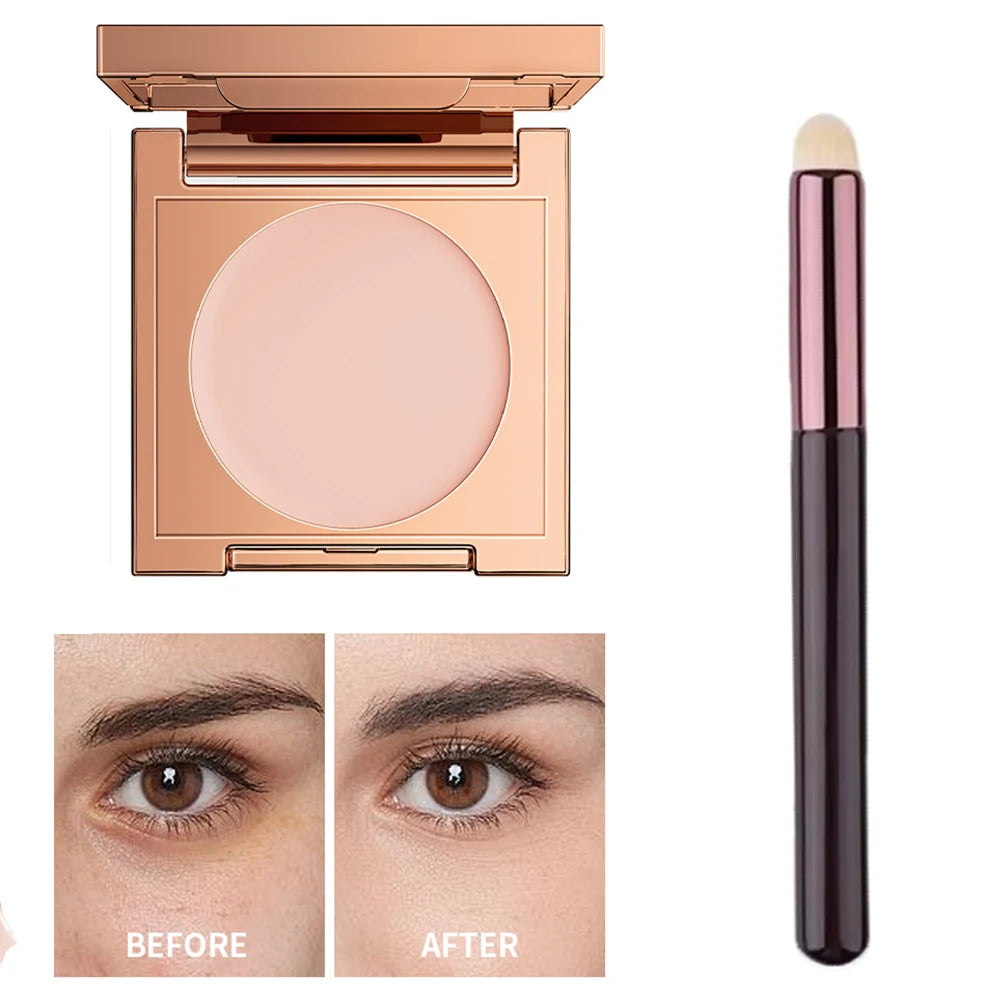 Eye Concealer Corrector With Brush Moisturizing Natural Foundation Long Lasting Waterproof Cover Dark Circles Under Eye Makeup Peaceful Pleasures Health and Wellness