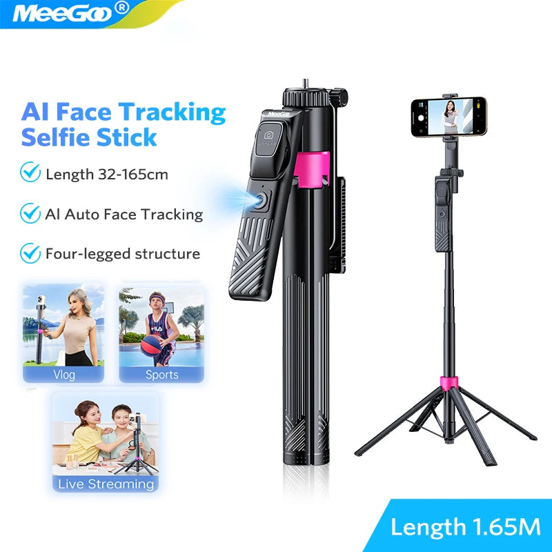 AI Smart Gimbal Selfie Stick Tripod | 360° Face Tracking Peaceful Pleasures Health and Wellness AI Face Recognition