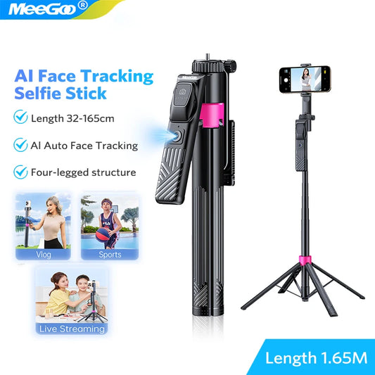 AI Smart Gimbal Selfie Stick Tripod | 360° Face Tracking Peaceful Pleasures Health and Wellness AI Face Recognition