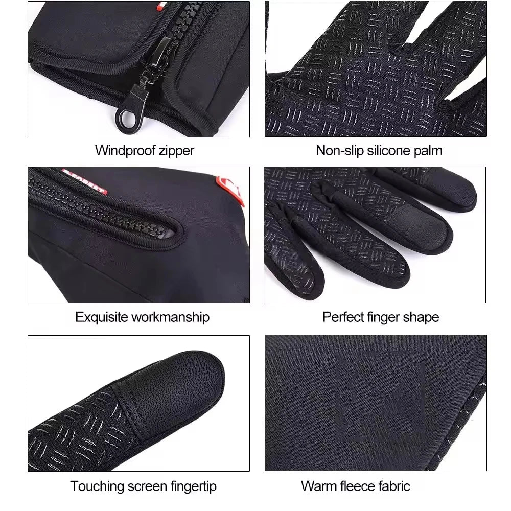 RooRuns Winter Cycling Gloves – Windproof & Touchscreen Warm