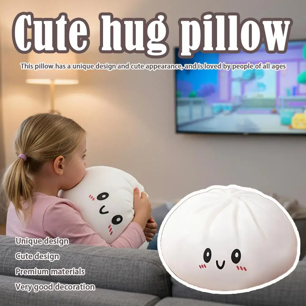Oversized Dumpling Plush Pillow – Squishy Stress Relief Toy