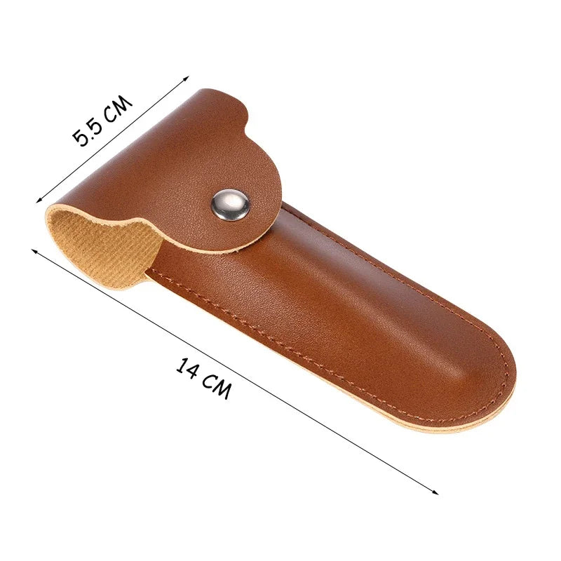 PU Leather Safety Razor Travel Case | DE Razor Holder