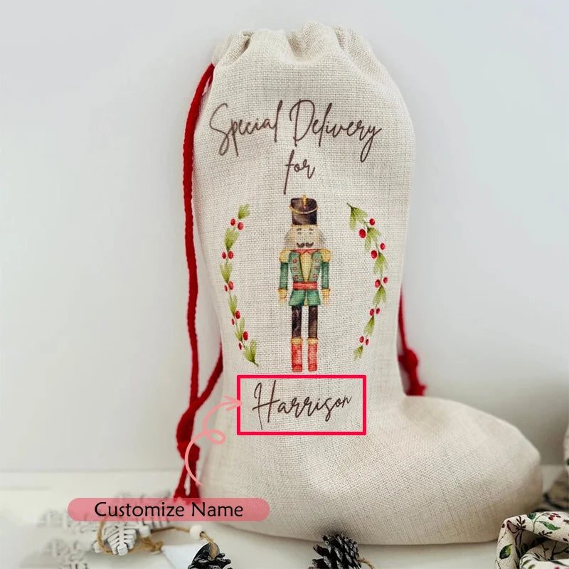 Personalised Christmas Stocking Sack | Kids Xmas Gift Bag