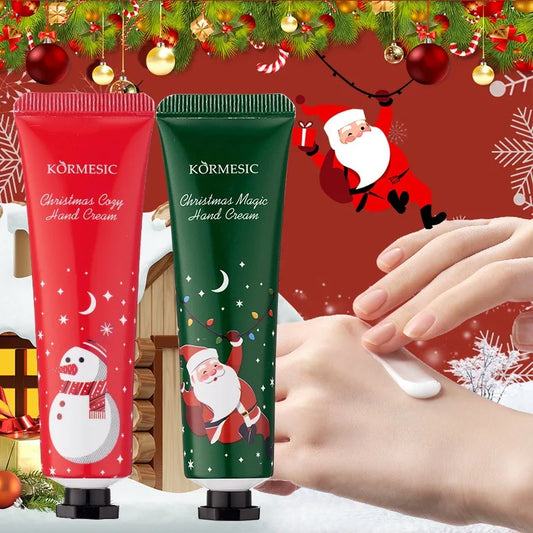 2PCS/Set Christmas Hand Cream Sets Moisturizing Refreshing Handcream Nourishing Beauty Hands Creams Skin Care Products Peaceful Pleasures Health and Wellness