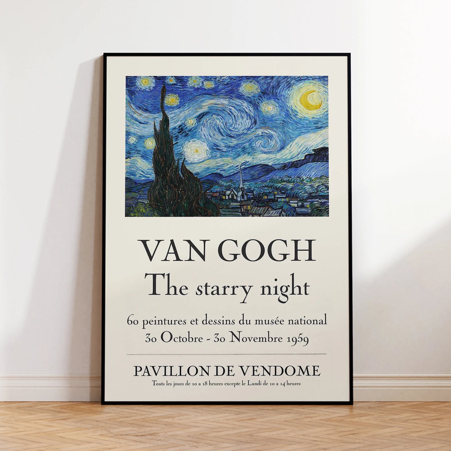 Van Gogh Starry Night Canvas Wall Art Print | Room Decor