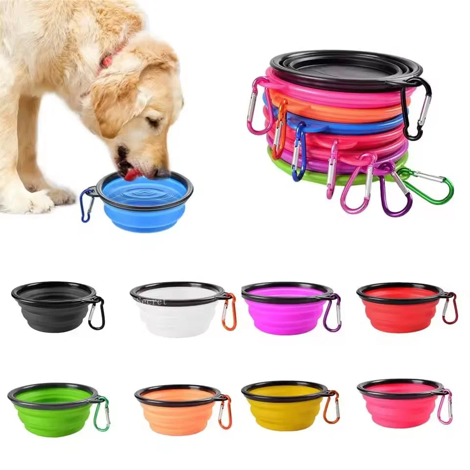 Collapsible TPE Pet Travel Bowl for Dogs & Cats – 350ml