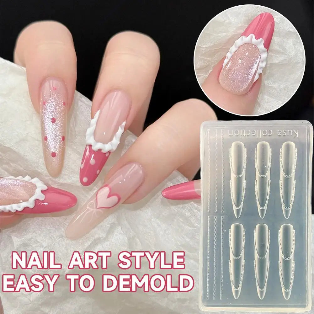 3D Silicone Nail Art Mold – Butterfly, Key, Lock & Resin Charms