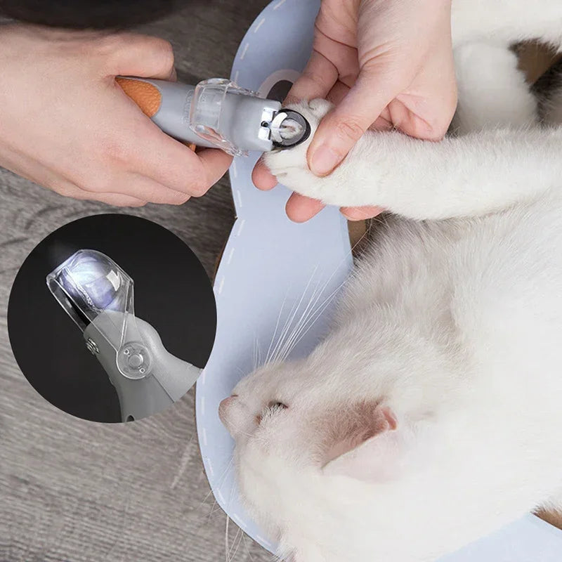 LED Pet Nail Clipper with Magnifying Glass & Light, Professional Dog Cat Grooming Trimmer Kit, Safe Beginner Pet Care Nail Peaceful Pleasures Health and Wellness