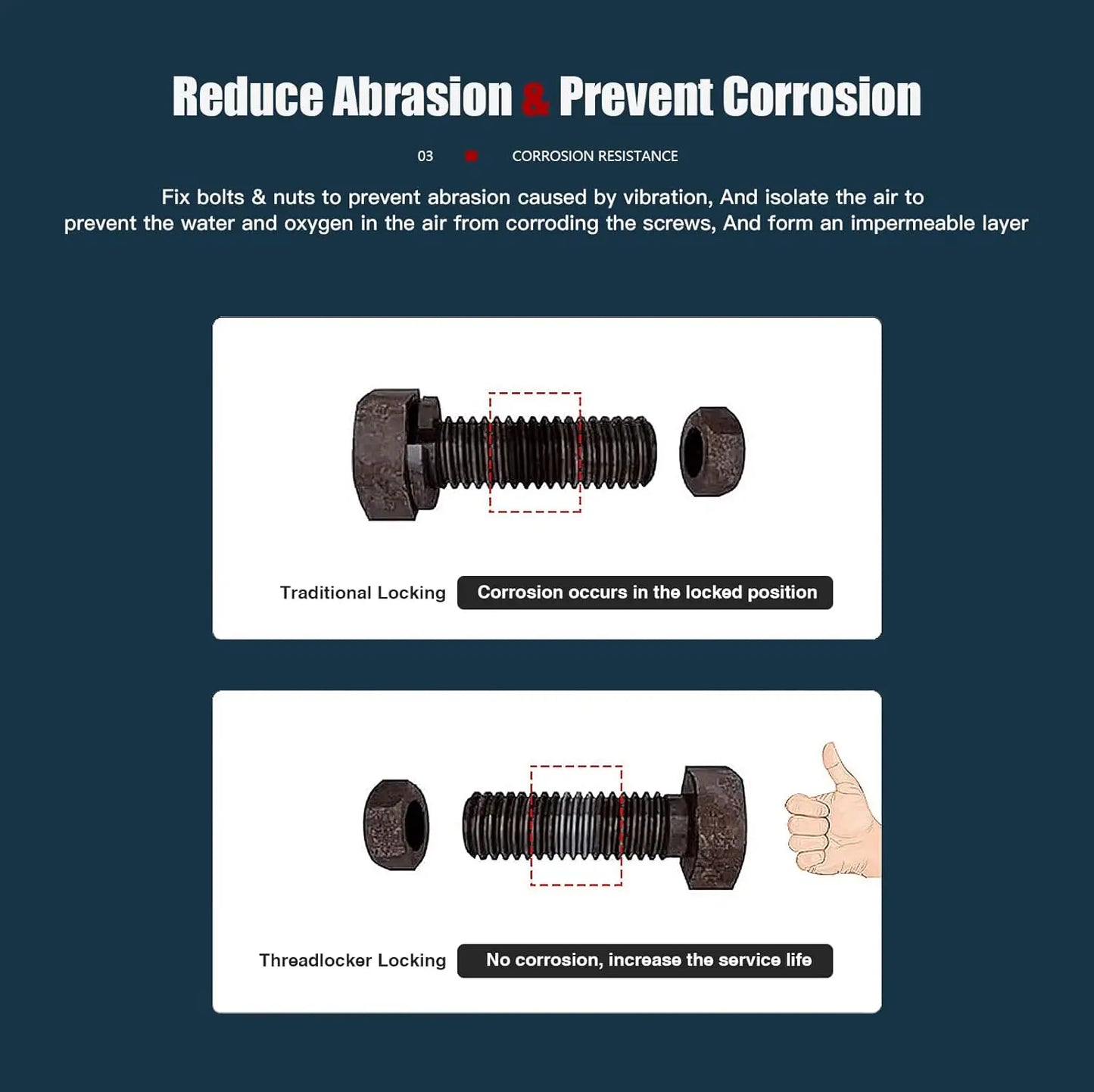 MIRAVEXL 243 Threadlocker Medium Strength Anaerobic Adhesive Antiloose Screw Glue Oil Resistant Fastener Sealant 10ml 50ml Peaceful Pleasures Health and Wellness