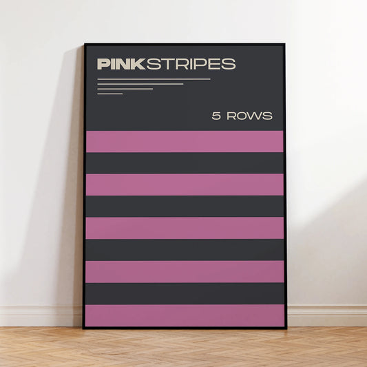 Modern Minimalist Pink Stripes Canvas Wall Art Print | Decor Canvas Wall Art Peaceful Pleasures Health and Wellness G4320 21x30cm Unframed