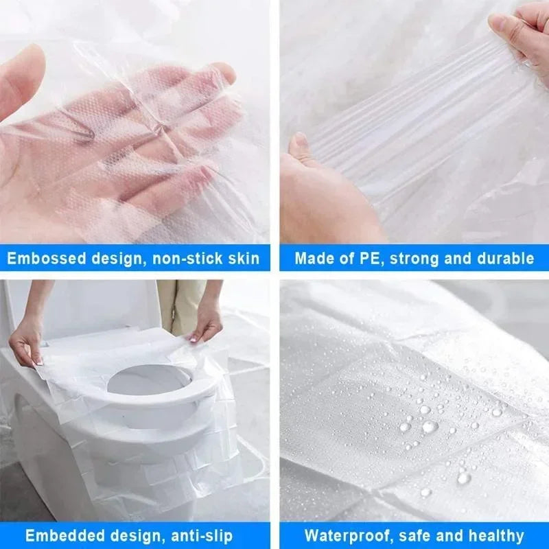 Disposable Toilet Seat Covers – Portable Travel Pack 10–50 pcs