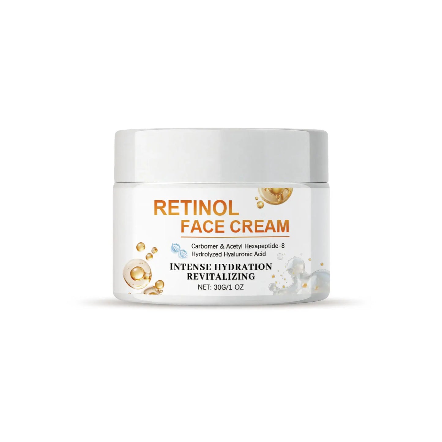 Retinol Face Cream Enhance Skin Firmness Deeply Hydrate Brighten Tone Repair Damaged Skin Barrier Hyaluronic Acid Facial Creams Peaceful Pleasures Health and Wellness 30g Boxed