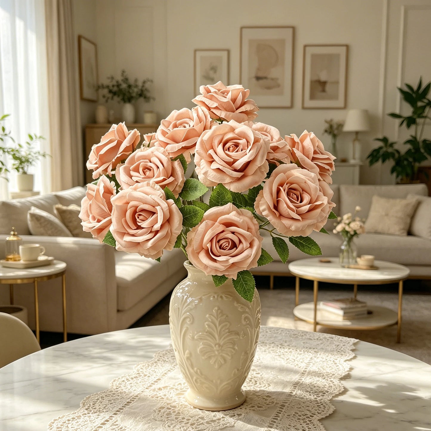 Silk Rose Artificial Bouquet – Wedding, Home & Garden Decor