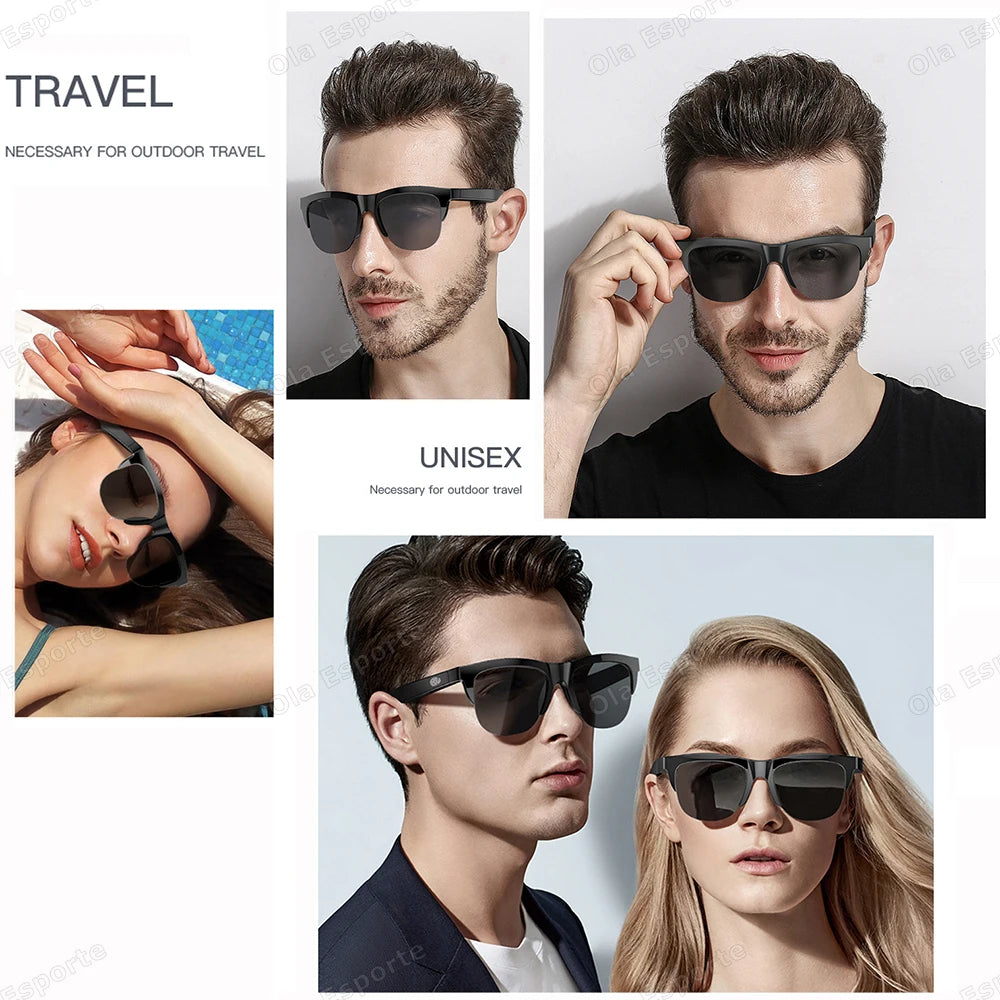 Bluetooth Smart Glasses UV Polarized Sunglasses & Headphones