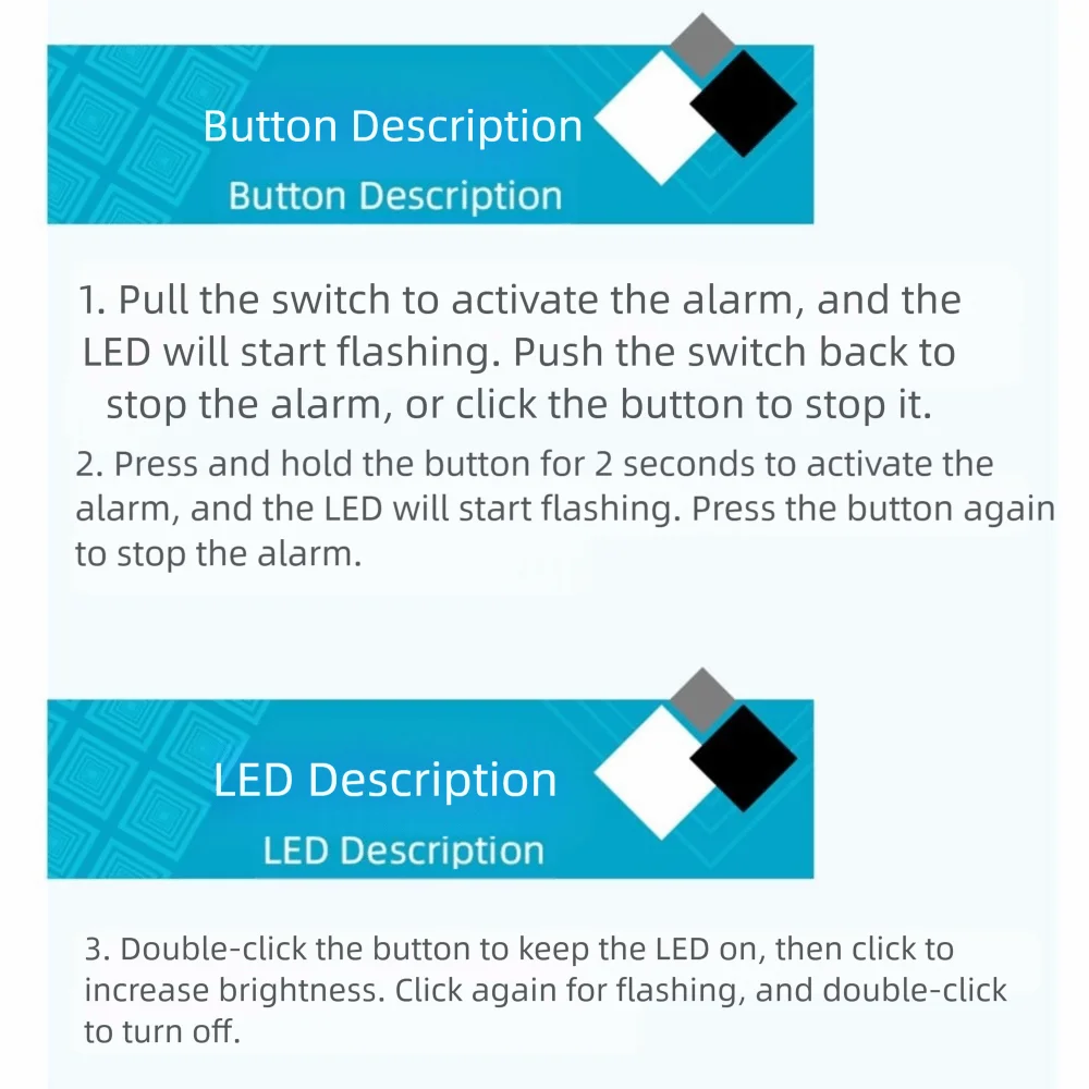 130 DB Safe Sound Personal Alarm LED Strobe Light 2 Modes Alarm Self Defence Alarm Keychain Waterproof with Hanging Hook Peaceful Pleasures Health and Wellness