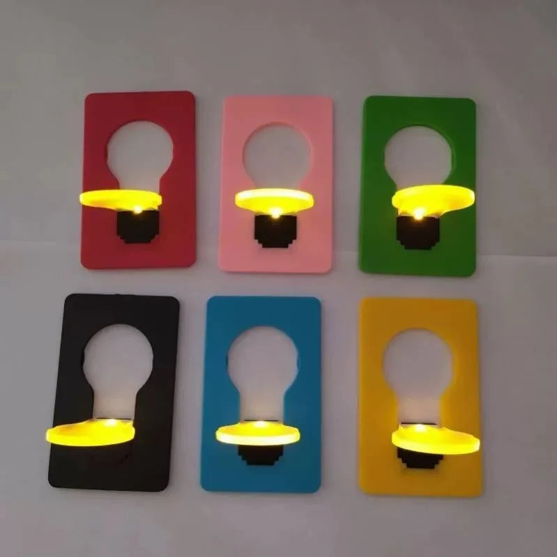 Mini Folding LED Card Light & Phone Stand | Portable Night Light LED Night Light Peaceful Pleasures Health and Wellness Random delivery 1