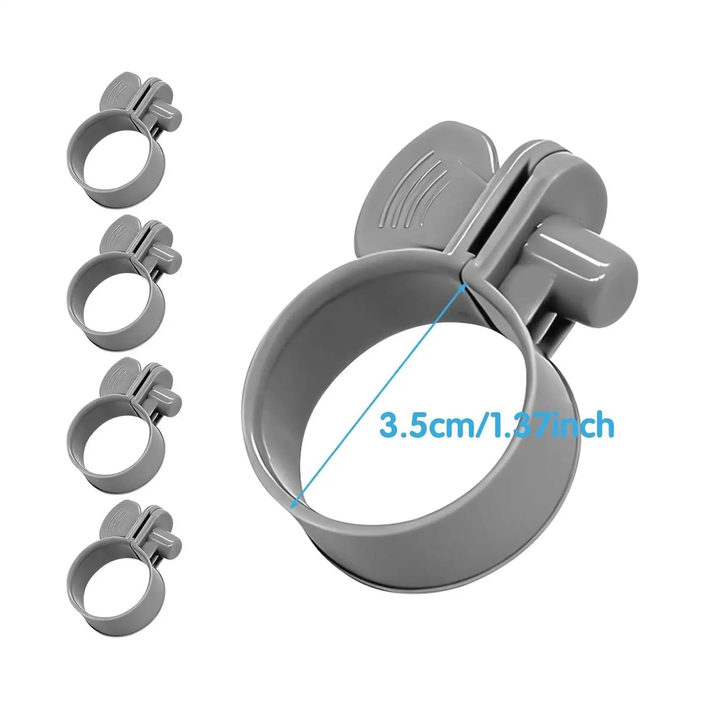 Hose Clamps 4-Pack – Pool Pump Pipe Connector Clips for Garden