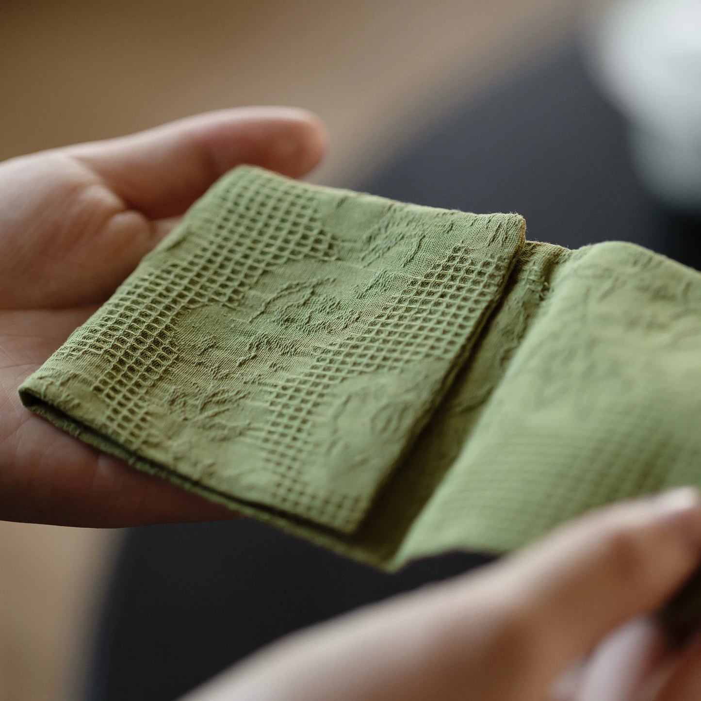Handmade Cotton Linen Tea Towel | Double-Sided Absorbent Mat