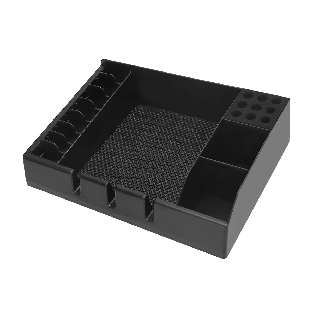 Barber Clipper Tray Anti-slip Hair Trimmer Holder, Multifunctional Hairdressing Tool Holder, Salon Haircut Supplies Storage Case Peaceful Pleasures Health and Wellness Black