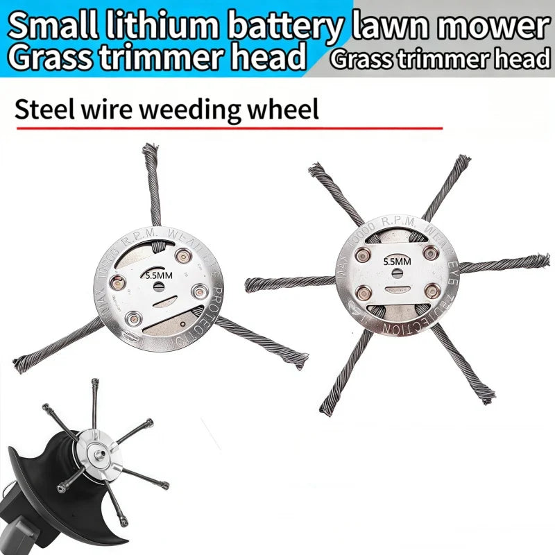 Steel Wire Wheel Weed Brush Trimmer Head – Moss & Rust Removal