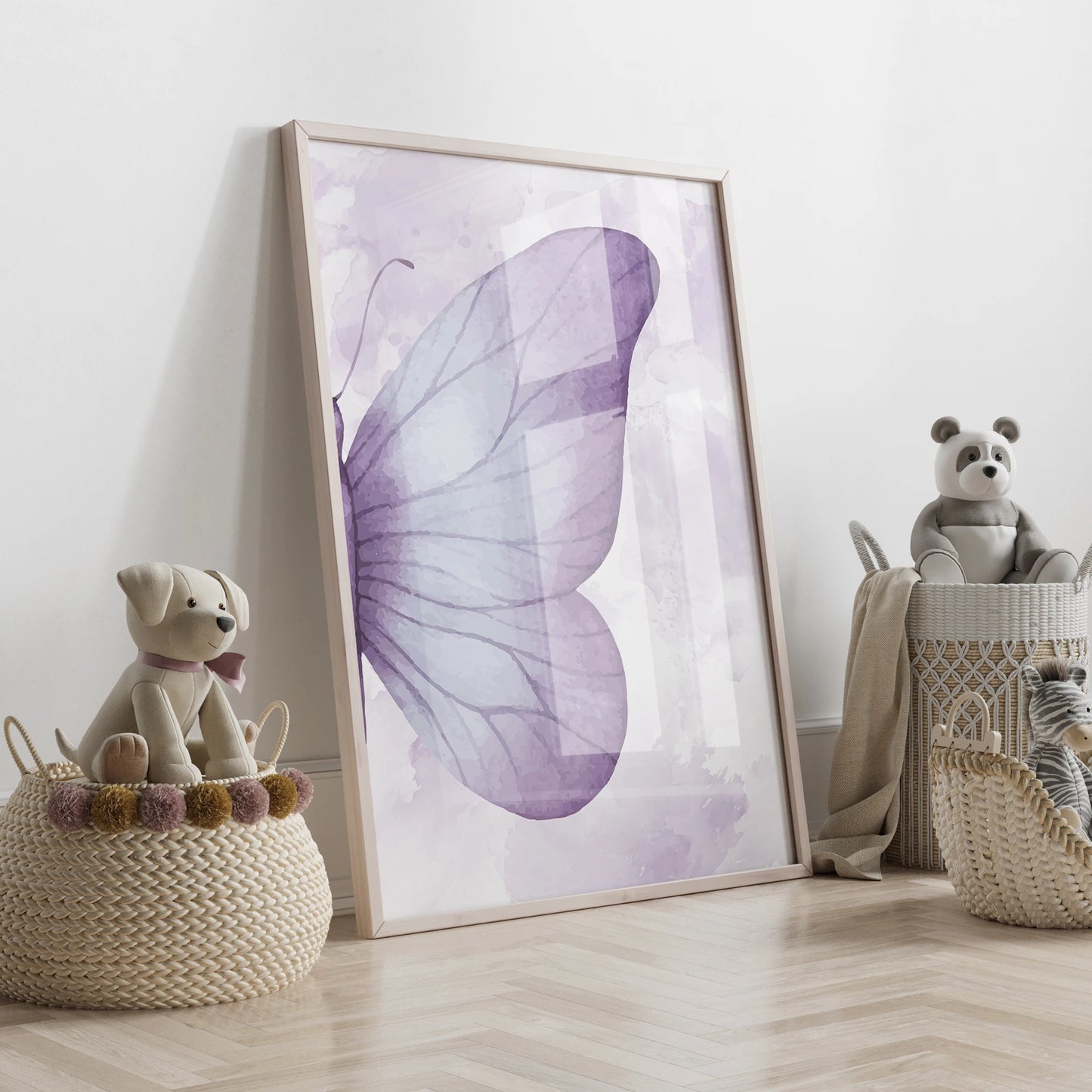Personalized Name Colorful Butterfly 3-Piece Canvas Wall Art