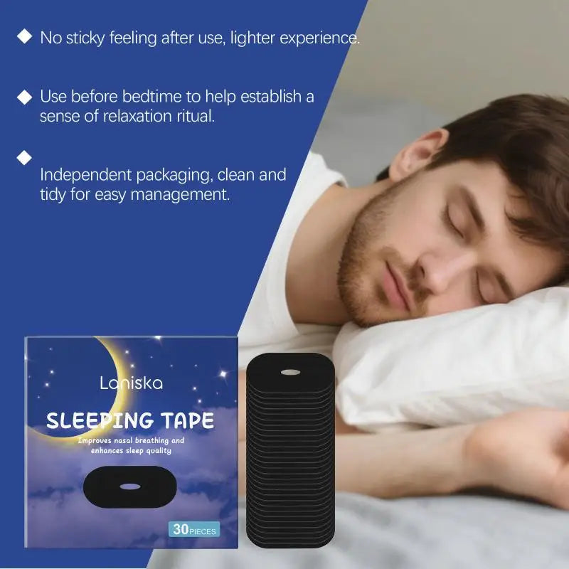 30Pcs Mouth Tape Sleep Strip Anti-Snoring Mouth Breathing Tape To Improve Sleep Mouth Stickers for Snoring Lip Patch Peaceful Pleasures Health and Wellness