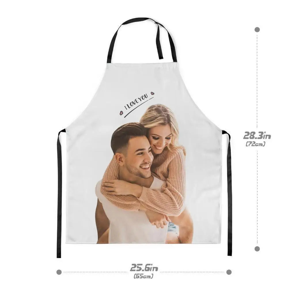 Custom Photo Apron for Mom Dad Grandma Personalized Funny Kitchen Apron with Picture Chef Cooking Gift for Mother s Day Peaceful Pleasures Health and Wellness