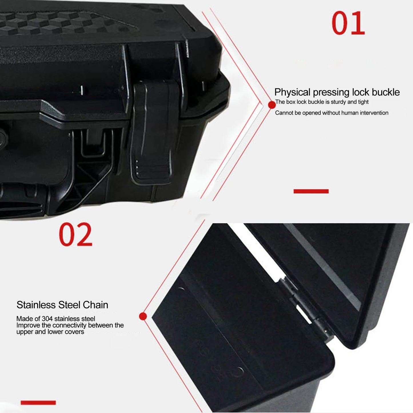 Angle Grinder Plastic Toolbox Lightweight Protective Plastic Box Fits Grinder Batteries and Safety Gear Peaceful Pleasures Health and Wellness
