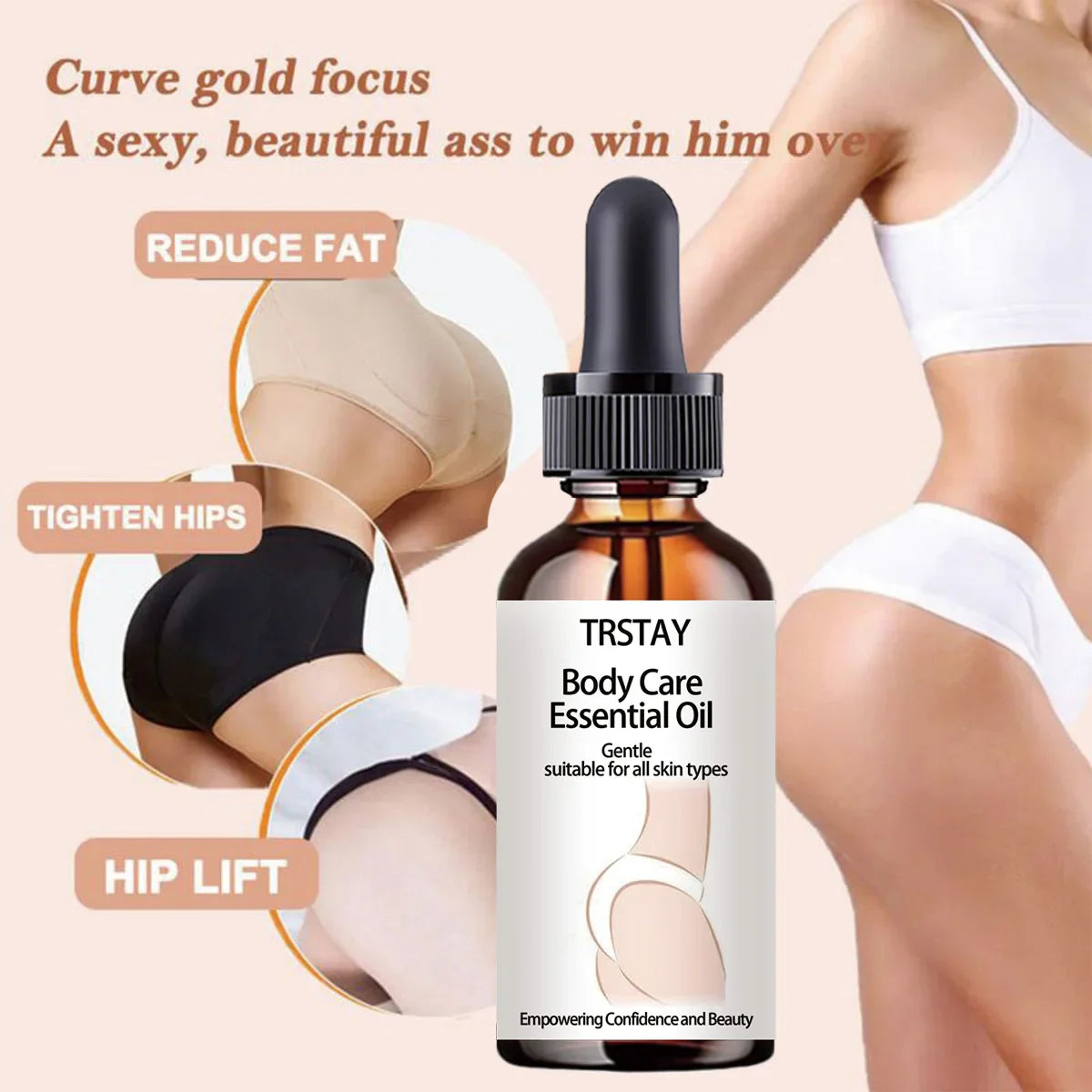 TRSTAY Natural Butt Enhancement Firming Body Oil – Unisex